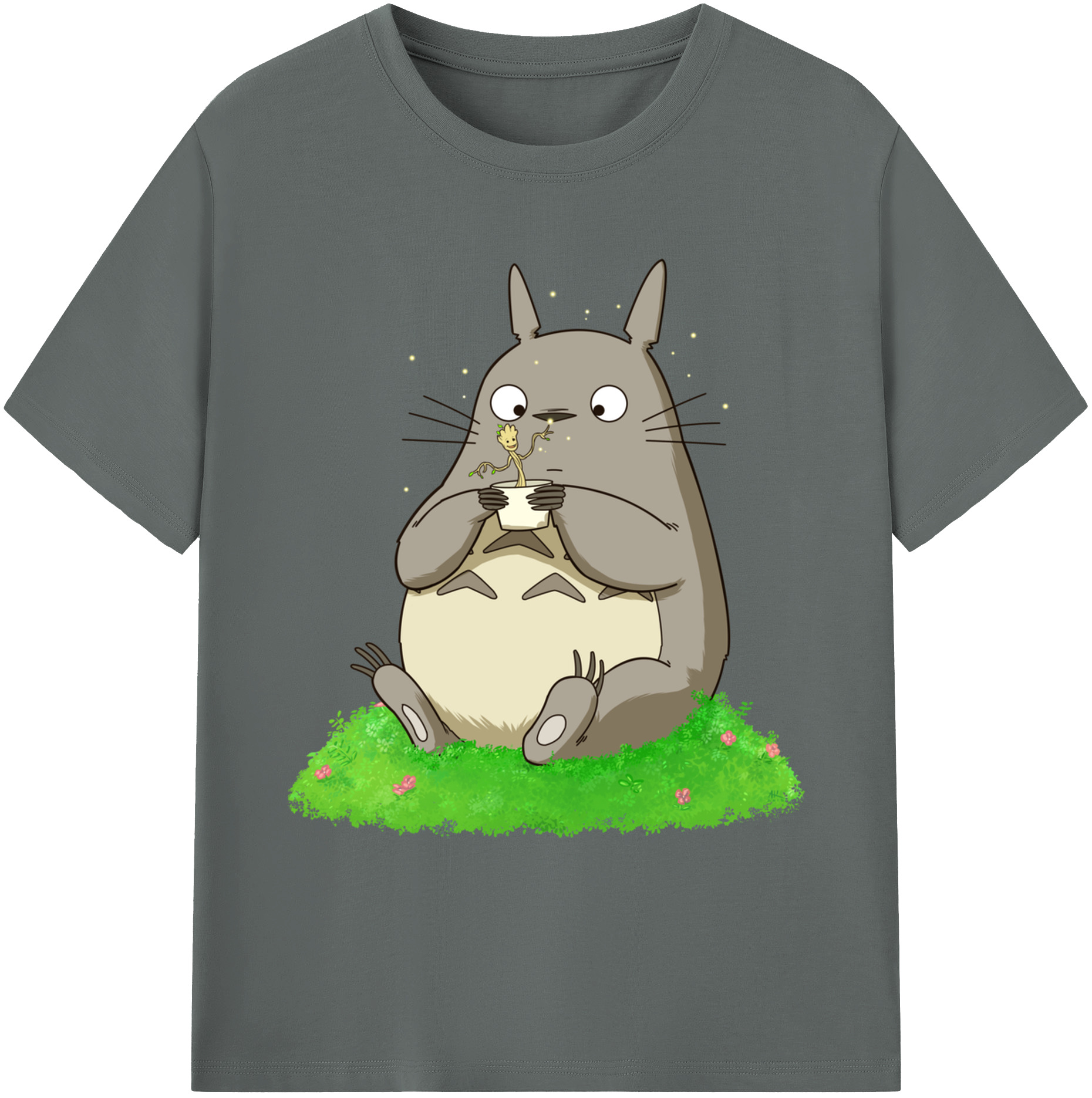 （画像用） となりのトトロ 草壁メイ 草壁サツキ My Neighbor Totoro Satsuki Kusakabe Mei Kusakabe 綿100％ メンズ半袖Tシャツ｜肌触りやわらか＆通気性